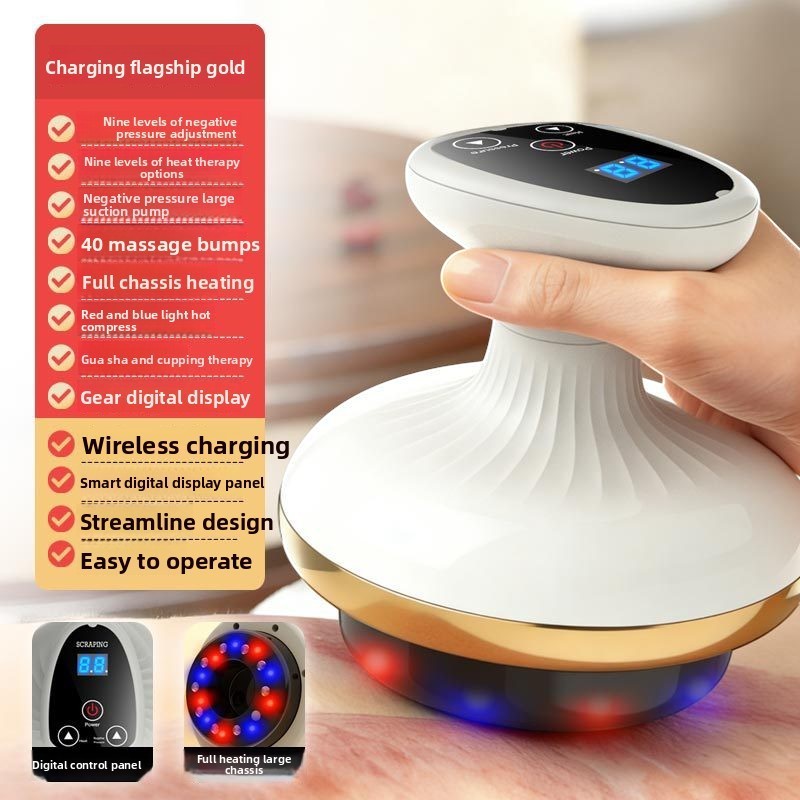 Electric Gua Sha Massage Device with Heating and Cupping
