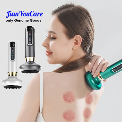 Electric Vacuum Skin Cupping Therapy Set Heating Suction Cups Body Blood Scraping Guasha Massager Cup Beauty Health