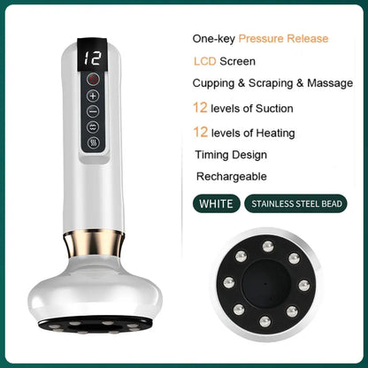 Electric Vacuum Skin Cupping Therapy Set Heating Suction Cups Body Blood Scraping Guasha Massager Cup Beauty Health