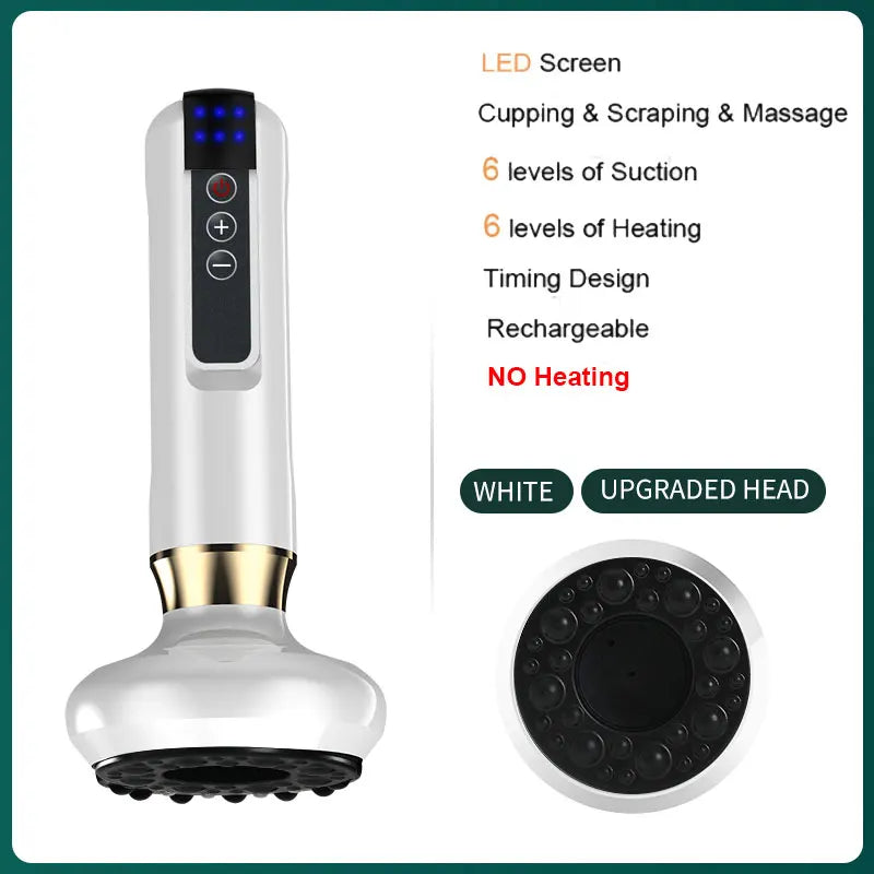 Electric Vacuum Skin Cupping Therapy Set Heating Suction Cups Body Blood Scraping Guasha Massager Cup Beauty Health