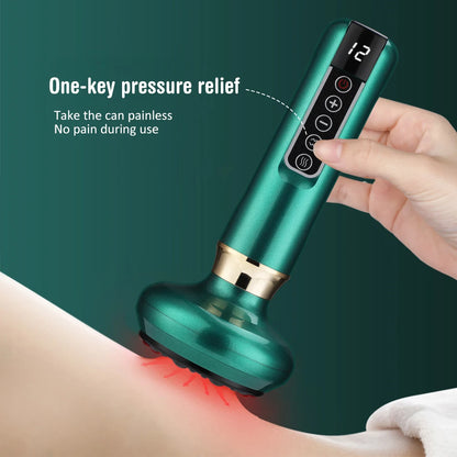 Electric Vacuum Skin Cupping Therapy Set Heating Suction Cups Body Blood Scraping Guasha Massager Cup Beauty Health