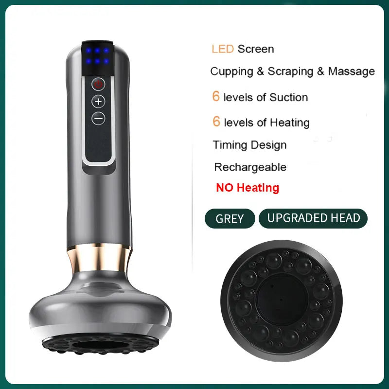 Electric Vacuum Skin Cupping Therapy Set Heating Suction Cups Body Blood Scraping Guasha Massager Cup Beauty Health
